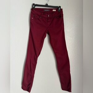 Level 99 Dark Red Liza Skinny Fit Jeans Size 26